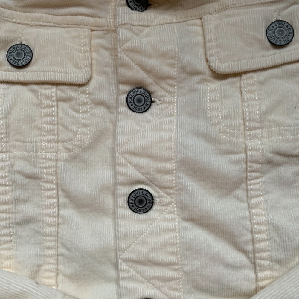 Polo by Ralph Lauren  cream corduroy jean jacket - Picture 2 of 5